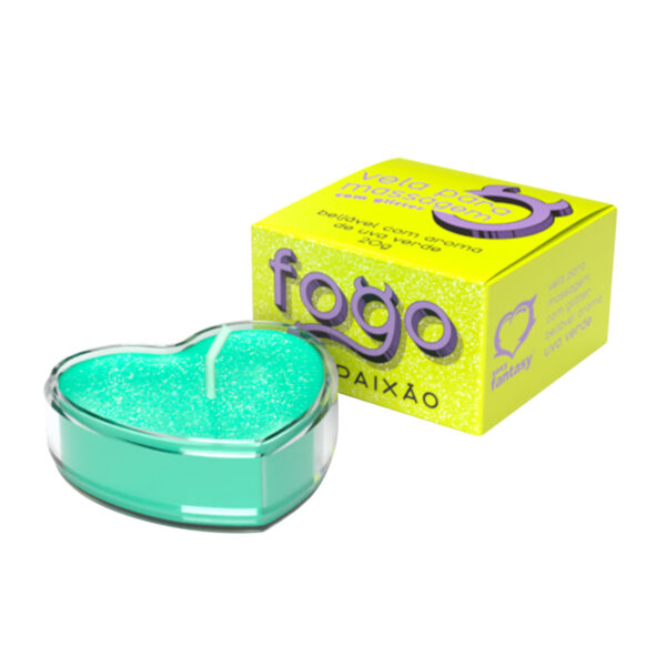 Fogo da Paixão Vela de Massagem Beijável com Glitter 20g Sexy Fantasy