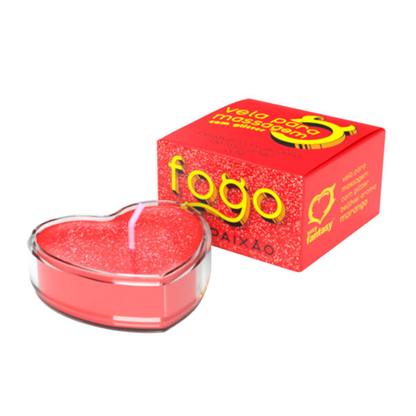 Fogo da Paixão Vela de Massagem Beijável com Glitter 20g Sexy Fantasy