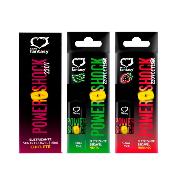 SF6148-Chiclete_3-1 Power Shock 220v de Tesão Spray Beijável Eletrizante 15ml Sexy Fantasy