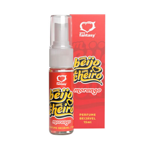 SF8606-Morango_1 Um Beijo e Um Cheiro Perfume Beijável 15ml Sexy Fantasy