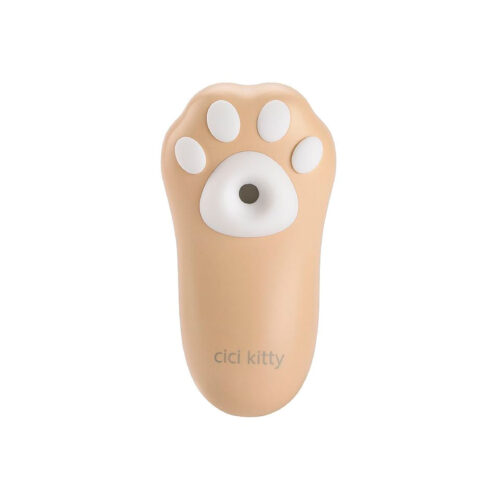 SI4027-Bege_1 Cici Kitty Estimulador Clitoriano com Pulsação em Formato de Patinha Sexy Import