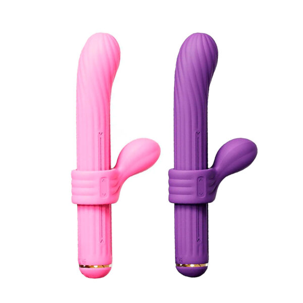 SI4028-Rosa_4 Vibrador de Ponto G com 4 Acessórios para Clitóris Magic Stick Sexy Import