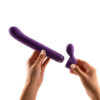 SI4028-Roxo_2 Vibrador de Ponto G com 4 Acessórios para Clitóris Magic Stick Sexy Import