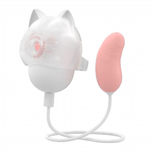 SI5031-Branco_1 Vibrador de Clitóris em Formato de Pata com Bullet Lucky Cat Pro2 Sexy Import