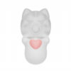 SI5031-Branco_3 Vibrador de Clitóris em Formato de Pata com Bullet Lucky Cat Pro2 Sexy Import