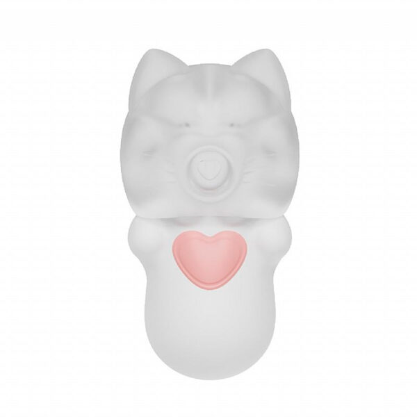 SI5031-Branco_3 Vibrador de Clitóris em Formato de Pata com Bullet Lucky Cat Pro2 Sexy Import