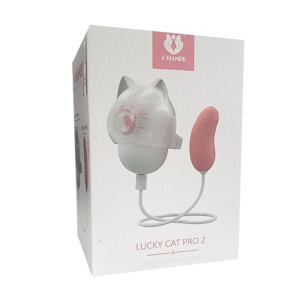 SI5031-Branco_5 Vibrador de Clitóris em Formato de Pata com Bullet Lucky Cat Pro2 Sexy Import
