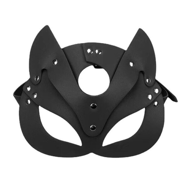 SI8300-Preto_1 Máscara Gatuna em Couro Sexy Import