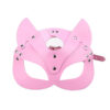 SI8300-Rosa_1 Máscara Gatuna em Couro Sexy Import