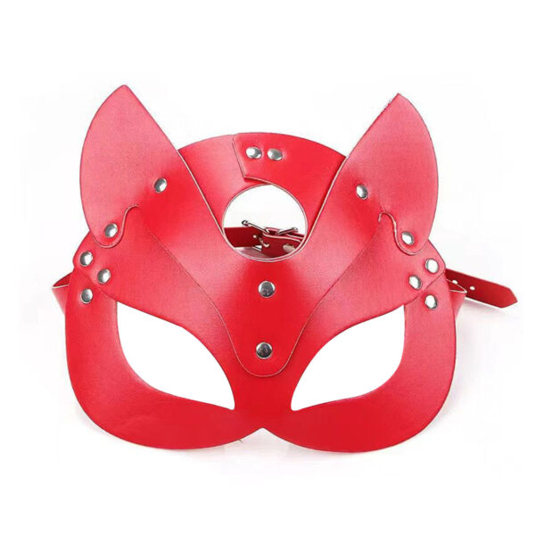 SI8300-Vermelho_1 Máscara Gatuna em Couro Sexy Import