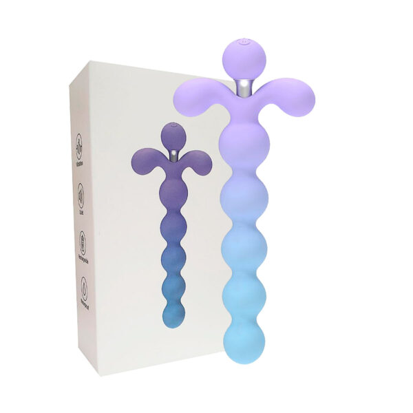 Plug Anal Escalonado com Vibro 10 Modos de Vibração Recarregável Sexy Import