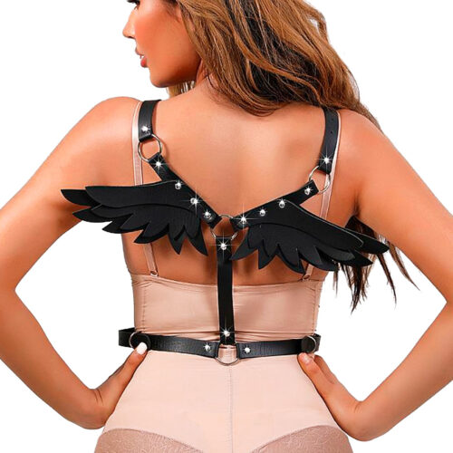 SI9286-Preto_1 Harness Peitoral com Asas de Couro Sexy Import