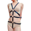 SI9290-Preto_2 Harness Corporal para Contenção com Fivelas de Mão Sexy Import