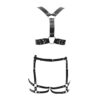 Conjunto Harness com Peitoral e Cinta Liga em Couro Sexy Import