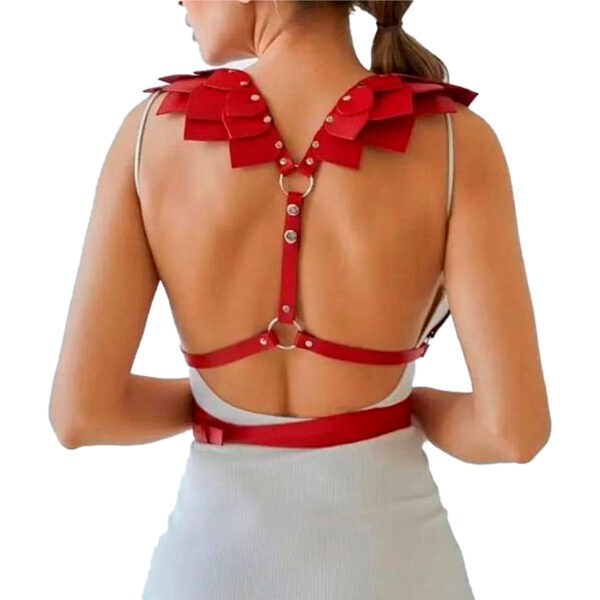 SI9342-Vermelho_2 Harness com Ombreiras em Formato de Asas Sexy Import