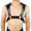SI9345-Preto_1 Harness Maculino Colete com Fivelas AjustƔveis Sexy Import