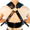 SI9345-Preto_2 Harness Maculino Colete com Fivelas AjustƔveis Sexy Import