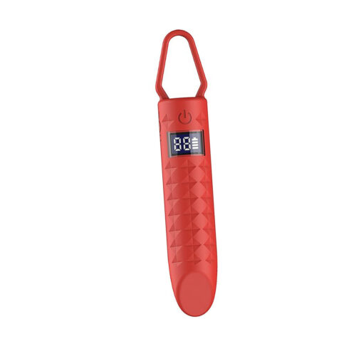 SI9418-Vermelho_1 Bullet Recarregável com Visor Led 9,2 X 1,8 cm Sexy Import