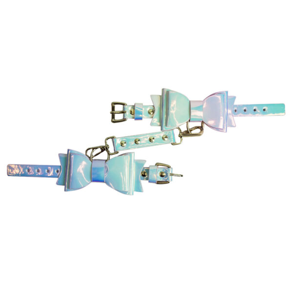 SI9455_3 Kit Sado Shiny com Venda Mordaça Algemas Coleira e Palmatória Sexy Import