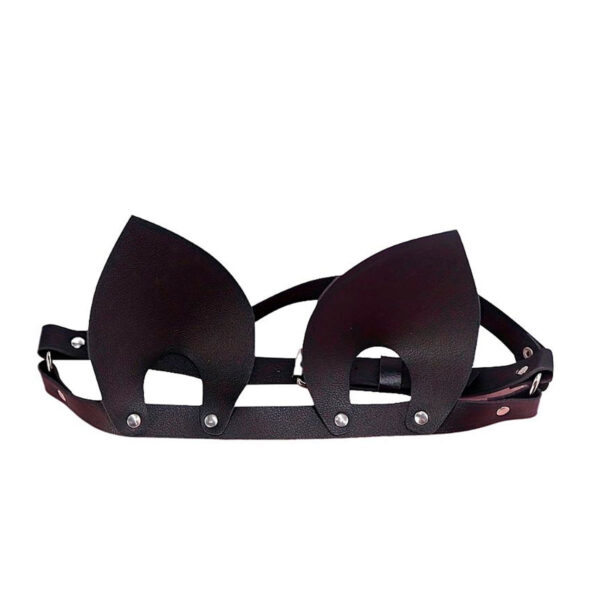 Tiara Harness em Formato de Orelha de Gato Ajustável em Couro Sexy Import