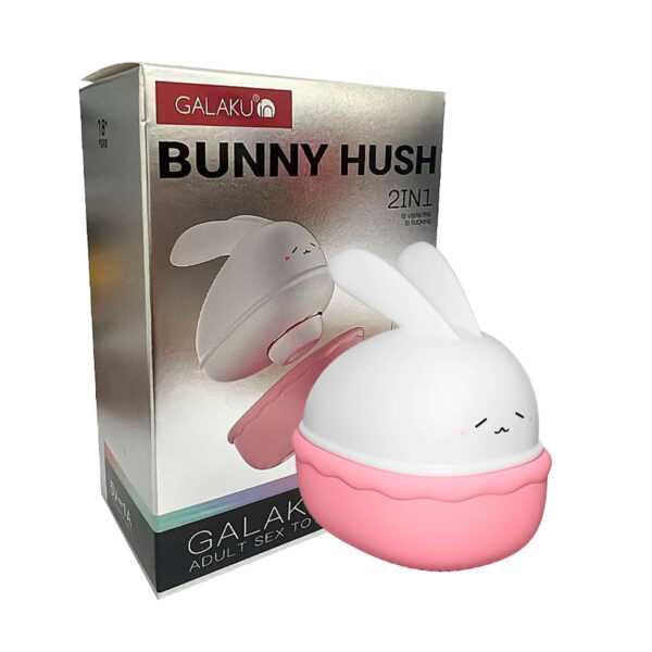SI9762-Branco_4 Bunny Hush Vibrador de Pulsação em Formato Coelho com 10 Modos de Pulsação e Vibração Sexy Import