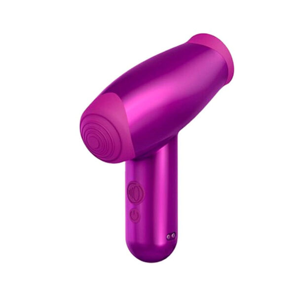 SI9783-Roxo_2 Vibrador Pist Estimulador em Formato de Pistola com 10 Modos de Pulsação Sexy Import