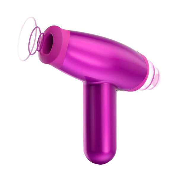 SI9783-Roxo_3 Vibrador Pist Estimulador em Formato de Pistola com 10 Modos de Pulsação Sexy Import
