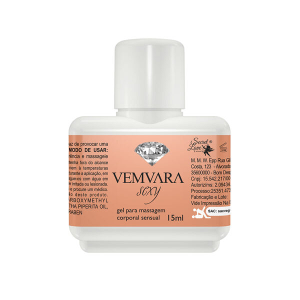 SL115_2 Vem Vara Gel Lubrificante Esquenta e Esfria 15ml Secret Love