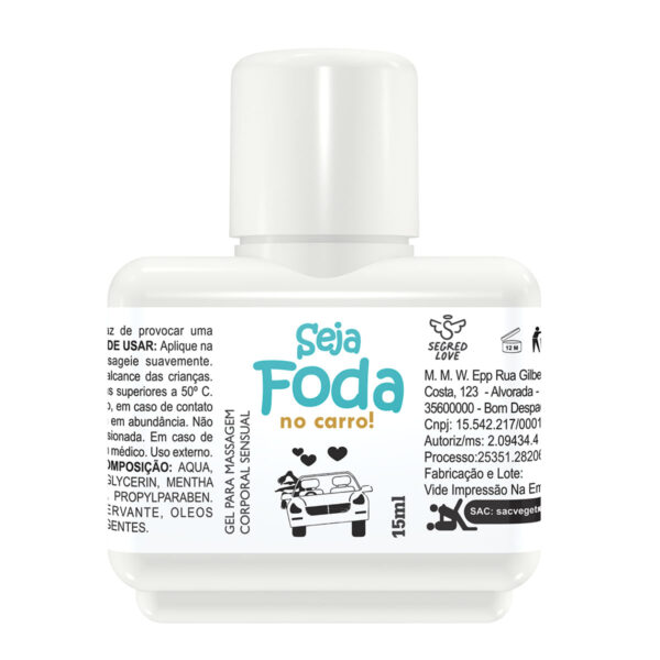 SL129_2 Seja Foda no Carro Gel para Massagem Esquenta e Esfria 15ml Secret Love