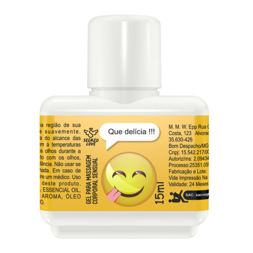 SL181-Maca-Verde_1 Que delícia !!! Óleo de Massagem Deslizante Beijável 15ml Linha Emoji Segred Love