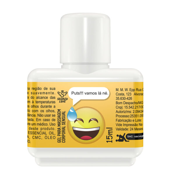 SL182_1 Puts!!! vamos lá né Gel de Massagem Dessensibilizante 15ml Linha Emoji Segred Love