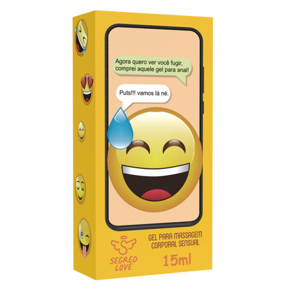 SL182_2 Puts!!! vamos lá né Gel de Massagem Dessensibilizante 15ml Linha Emoji Segred Love