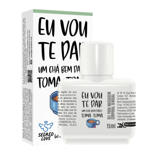 Eu Vou Te Dar um Chá Bem Dado Toma-Toma Lubrificante Comestível 15ml Segred Love