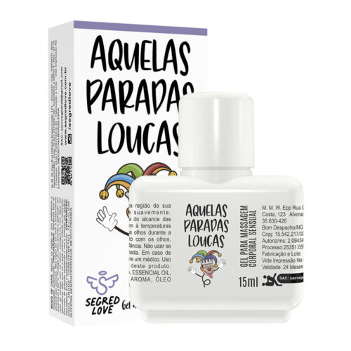 SL189_4 Aquelas Paradas Loucas Gel Masculino com Sensação de Aumento Peniano 15ml Segred Love