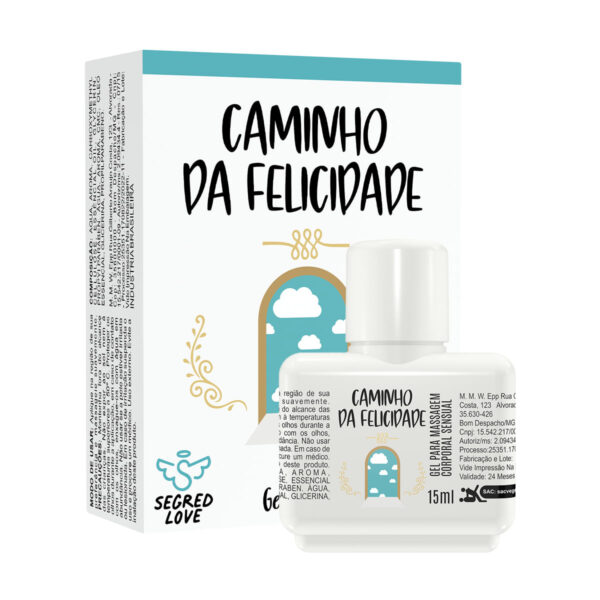 SL200_3 Caminho Da Felicidade Gel Retardante Masculino com Tatuagem Temporária 15ml Segred Love