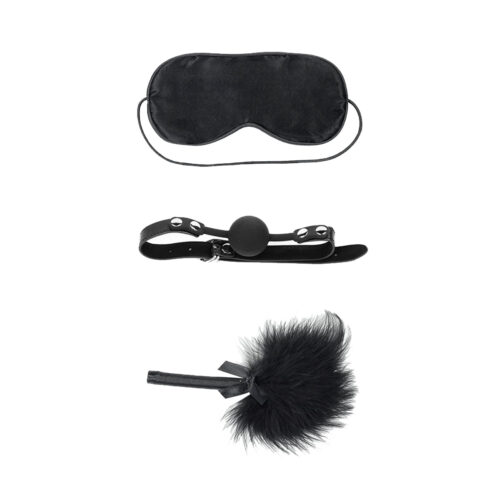 SM020-Preto_1 Lovetoy Kit Bondage Luxo com Mordaça, Venda e Pluma Vip Mix