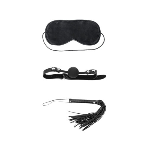 SM021-Preto_1 Lovetoy Kit Bondage Luxo com Mordaça, Venda e Chicote Vip Mix