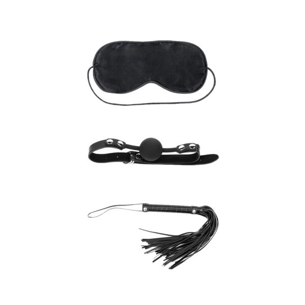 Lovetoy Kit Bondage Luxo com Mordaça, Venda e Chicote Vip Mix