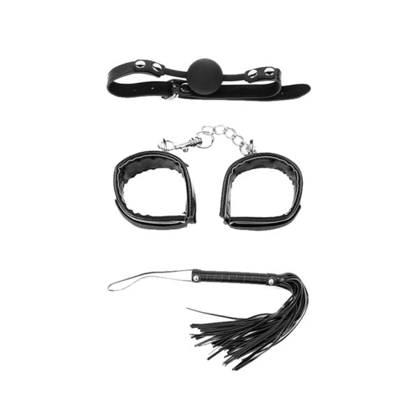 Lovetoy Kit Bondage Luxo com Mordaça, Algema e Chicote Vip Mix