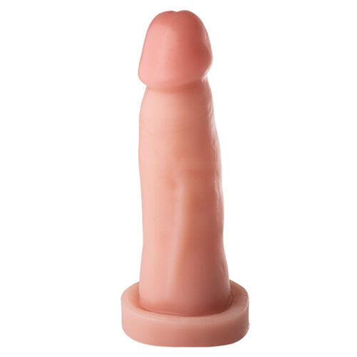 SS005-Bege_1 Mon Plaisir Prótese Maciça Realística 13,5 x 3,5cm Soulsex