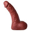 SS026-Chocolate_1 Mon Plaisir Prótese Realística com Escroto 16 X 4 cm Soulsex