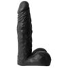 SS028-Preto_1 Mon Plaisir Prótese Realística Maciça com Escroto 18 X 4 cm