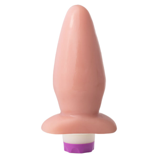 SSP006V-Bege_1 Mon Plaisir Plug Anal com Vibro Interno 14cm Soulsex