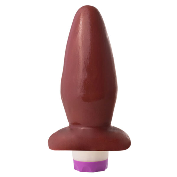 SSP006V-Chocolate_1 Mon Plaisir Plug Anal com Vibro Interno 14cm Soulsex