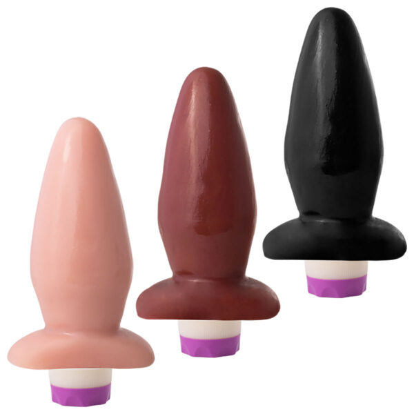 SSP006V-Chocolate_3 Mon Plaisir Plug Anal com Vibro Interno 14cm Soulsex