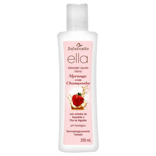 ST2296_1 Ella Sabonete Líquido Íntimo de Morango com Champanhe 200ml Sofisticatto