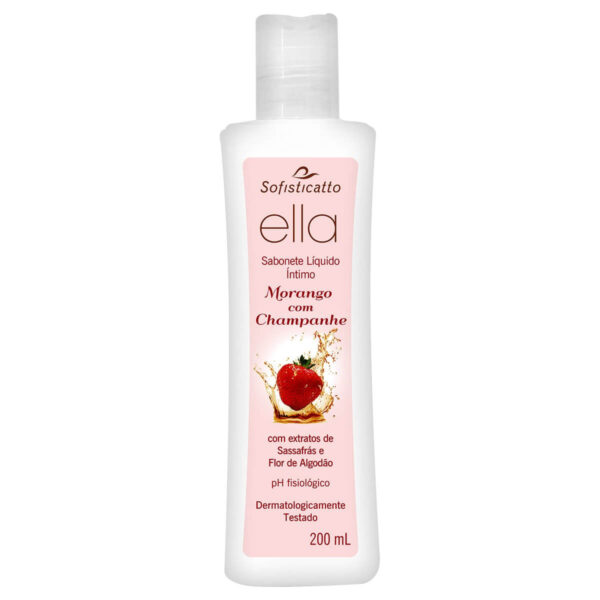 ST2296_1 Ella Sabonete Líquido Íntimo de Morango com Champanhe 200ml Sofisticatto
