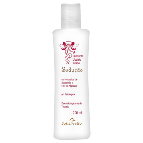 ST2297_1 Sedução Sabonete Líquido Íntimo com Extratos de Sassafrás e Flor de Algodão 200ml Sofisticatto