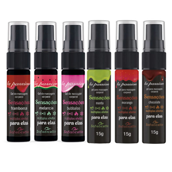Sensações Gel de Massagem Corporal com Múltiplos Efeitos 15g Linha La Passion Sofisticatto