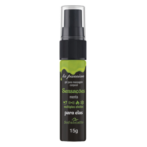 ST3109-Menta_1 Sensações Gel de Massagem Corporal com Múltiplos Efeitos 15g Linha La Passion Sofisticatto